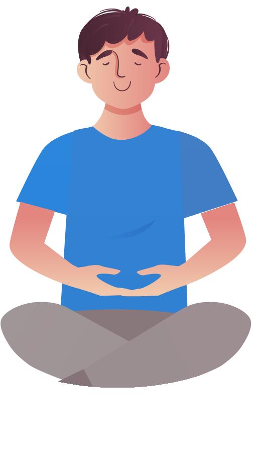 Mental wellness companion illustration